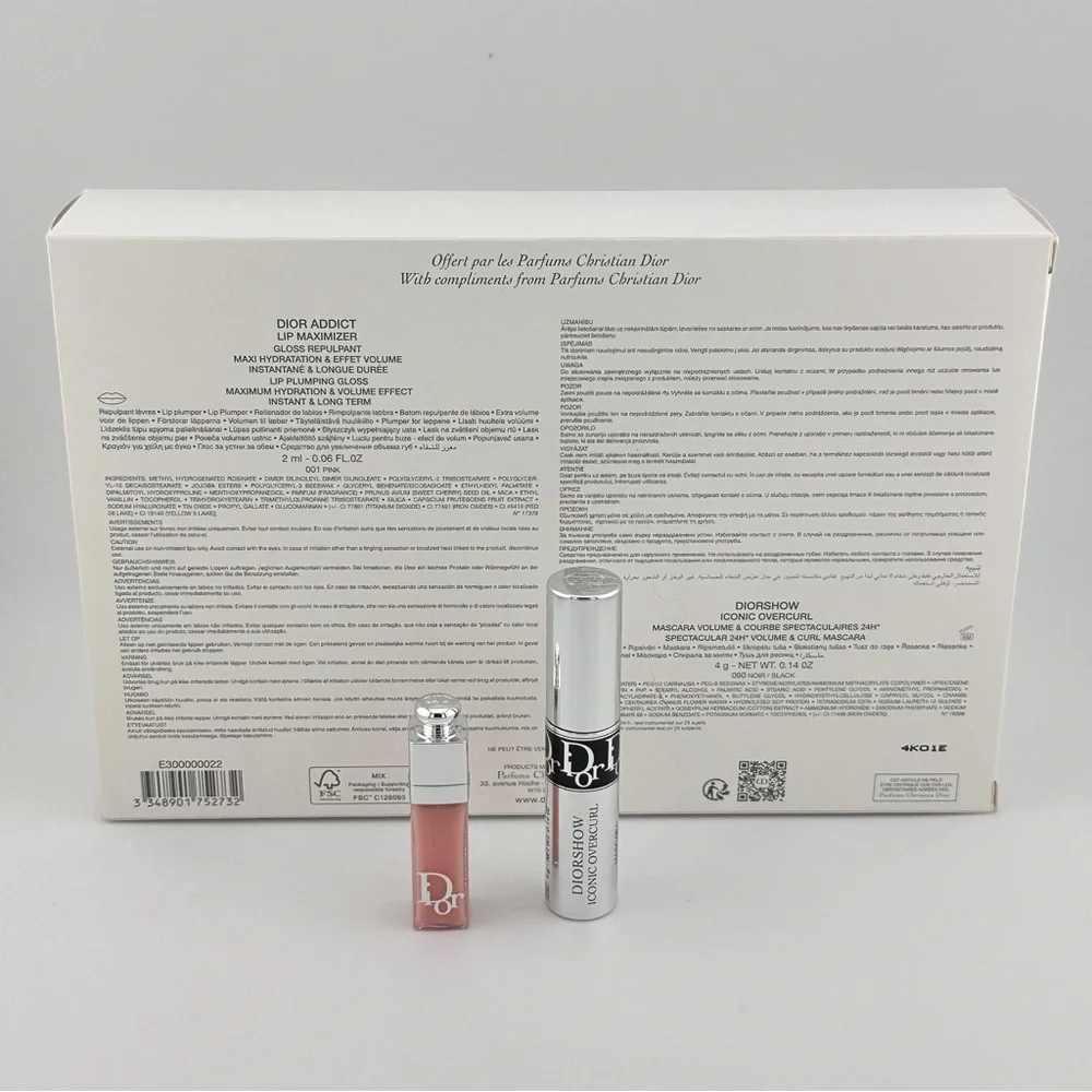 🆕 DIOR Limited Edition Pink Makeup Set w/ Cosmetic Bag, Lip Gloss & Mascara NIB - Picture 7 of 11